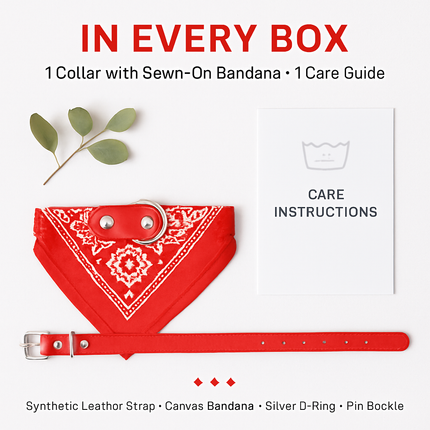 Adjustable Leather Pet Collar Triangle Bandana for Dogs