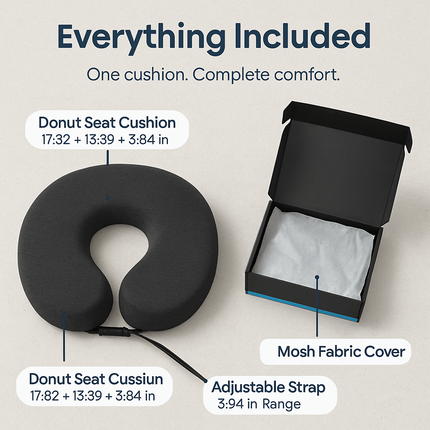 Donut Pillow Seat Cushion – Ergonomic Memory Foam Pad