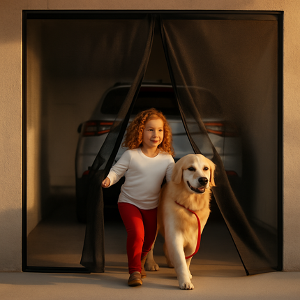 Magnetic Garage Door Screen for Single Car