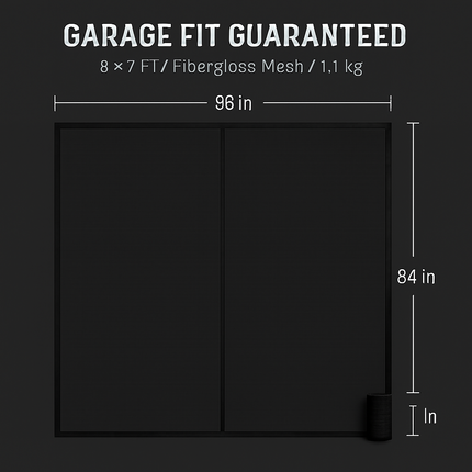 Magnetic Garage Door Screen for Single Car