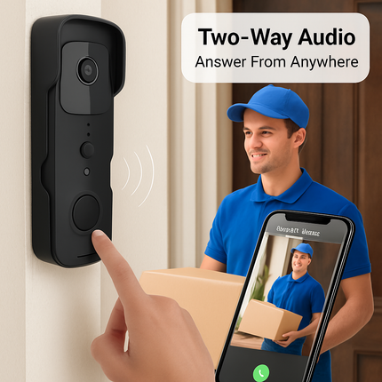 Smart WiFi Video Doorbell with Two-Way Audio