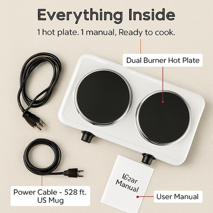 Infrared Dual Burner Portable Hot Plate Stove