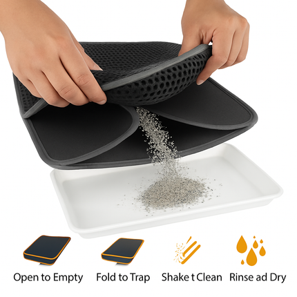 Cat Litter Mat EVA Honeycomb Double Layer Rug Pad