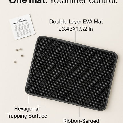 Cat Litter Mat EVA Honeycomb Double Layer Rug Pad