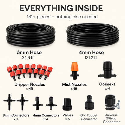Drip Irrigation Kit for Garden and Patio