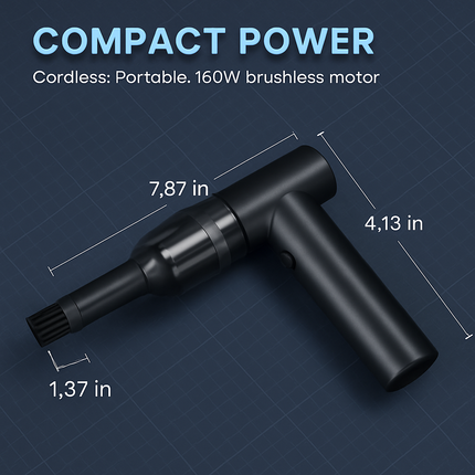 Cordless Air Duster Vacuum, Brushless Motor