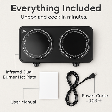 Infrared Dual Burner Portable Hot Plate Stove