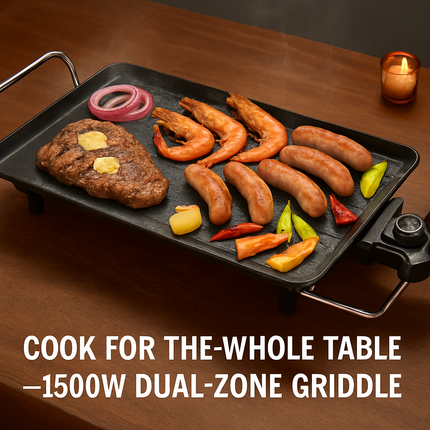 Electric Barbecue Grill Griddle - Non-Stick Tabletop BBQ