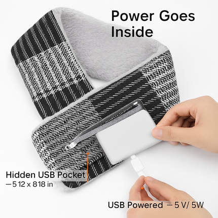 Heated Scarf with USB Heating - Multiple Temperature Modes