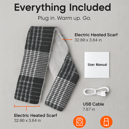 Heated Scarf with USB Heating - Multiple Temperature Modes
