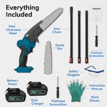 2-In-1 Cordless Pole Saw & Mini Chainsaw