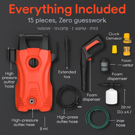 Electric High Pressure Washer for Home and Cars