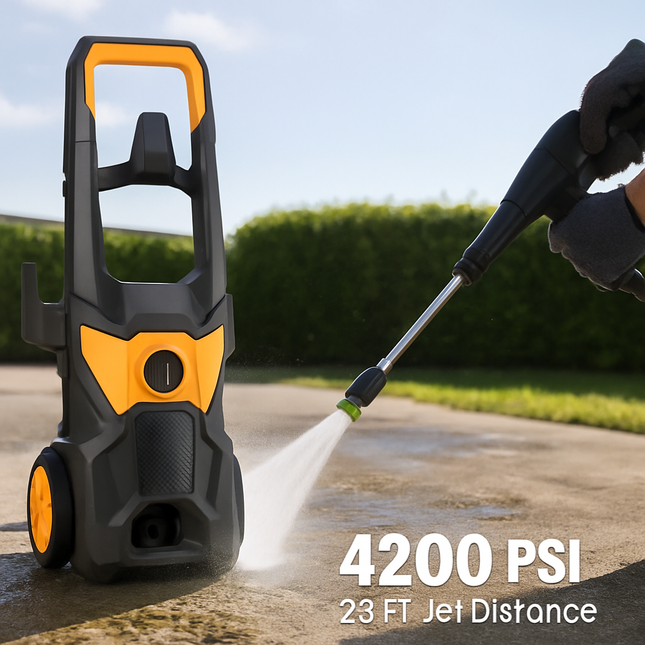 Electric Pressure Washer with Spray Gun and Accessories
