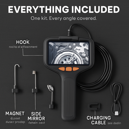 Articulating Borescope Inspection Camera with Light