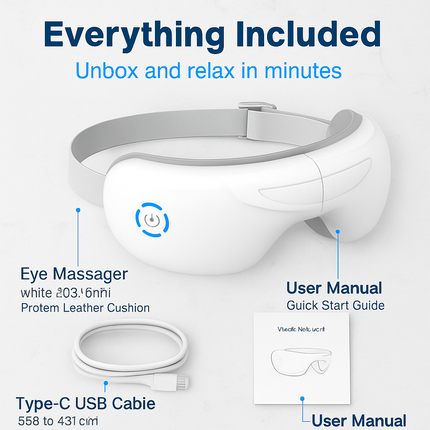 Eye Massager With Heat, Music, Wireless Mask for Migraines