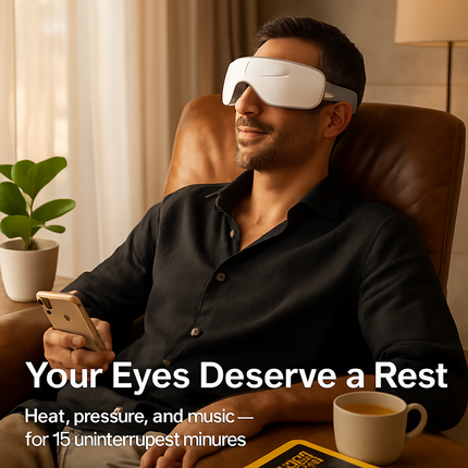 Eye Massager With Heat, Music, Wireless Mask for Migraines