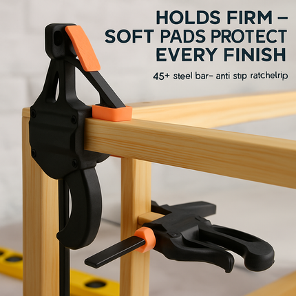 F Clamp Grip Set for Woodworking - Quick Release Clamps