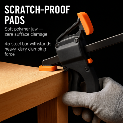 F Clamp Grip Set for Woodworking - Quick Release Clamps