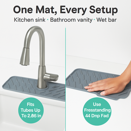 Silicone Faucet Mat for Kitchen Sink Splash Guard