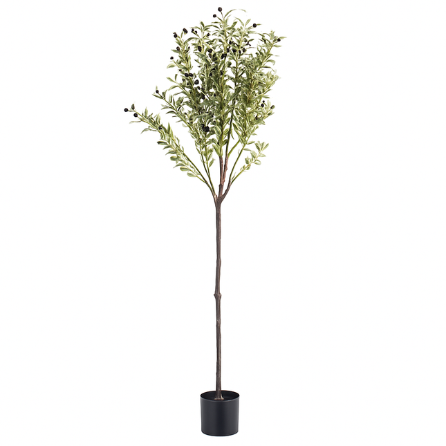 Artificial Olive Tree with Lush Branches and Fruits