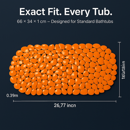 Non-Slip Bath Mat with Pebble Massage for Shower
