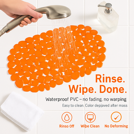 Non-Slip Bath Mat with Pebble Massage for Shower