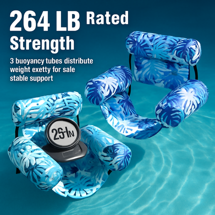 2 Pack Inflatable Pool Floats for Adult Inflatable Hammocks Floating Lounge Chairs for Party Summer Water Beach Lake Fun