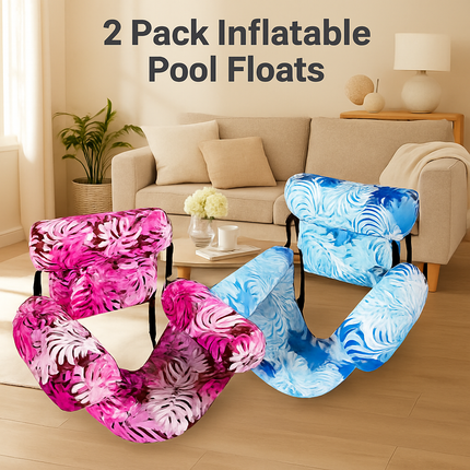 2 Pack Inflatable Pool Floats for Adult Inflatable Hammocks Floating Lounge Chairs for Party Summer Water Beach Lake Fun