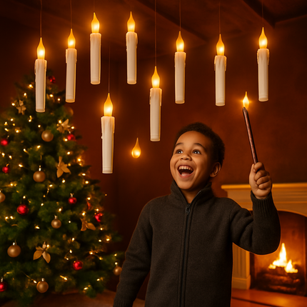 Flameless Floating LED Candles with Remote Wand