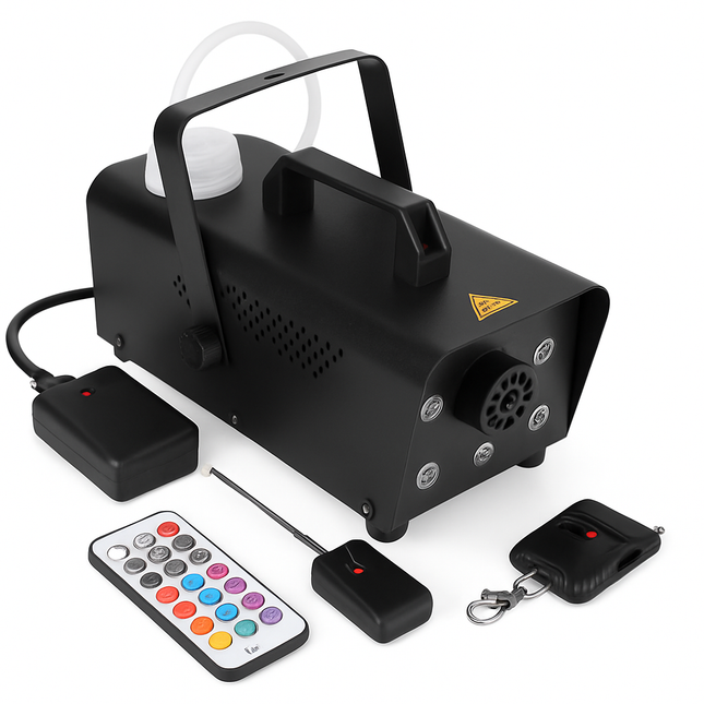 Fog Machine with Multi-Color Lighting for Parties