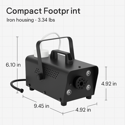 Fog Machine with Multi-Color Lighting for Parties