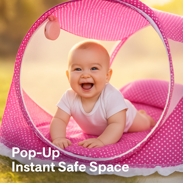 Foldable Baby Travel Bed with Mosquito Net