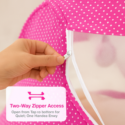 Foldable Baby Travel Bed with Mosquito Net