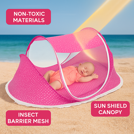 Foldable Baby Travel Bed with Mosquito Net