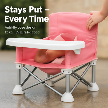 Travel Booster Seat with Detachable Tray for Baby