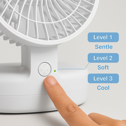 Foldable Table Fan with Wall & Desk Mount