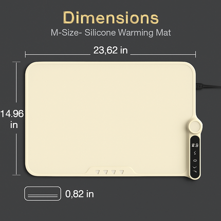 Silicone Food Warming Mat with 9 Temperature Levels