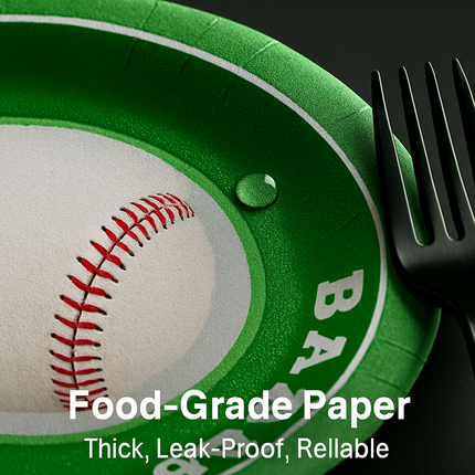 Baseball Party Dinnerware Set for 24 Guests