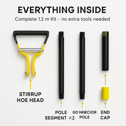 Adjustable Garden Hoe - Handheld Stirrup Weeder for Weeding
