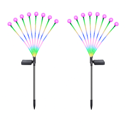 Solar Firefly Path Lights for Garden Decor - 2-Pack