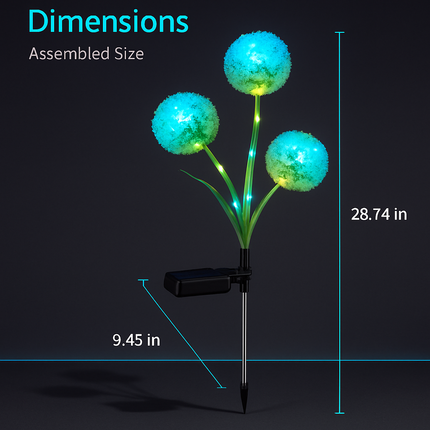 Dandelion Solar Garden Light with Colorful LEDs
