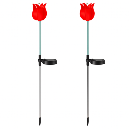 Tulip Wind Mill Solar Garden Light - 2-Pack