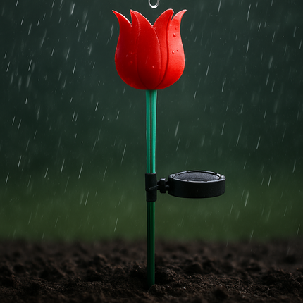 Tulip Wind Mill Solar Garden Light - 2-Pack