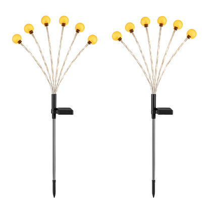 Solar Firefly Path Lights for Garden Decor - 2-Pack