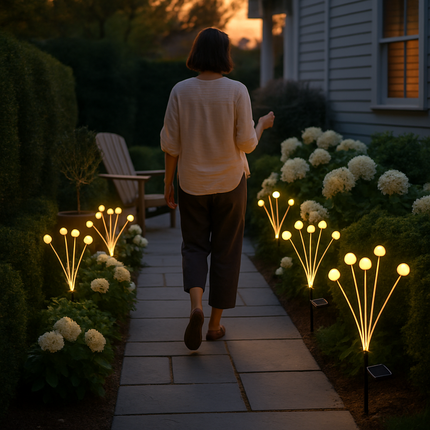 Solar Firefly Path Lights for Garden Decor - 2-Pack
