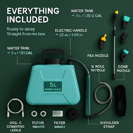 Garden Sprayer Battery Powered with Telescopic Wand