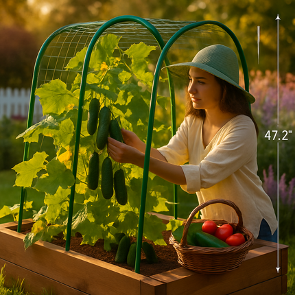 U-Shaped Garden Arch Trellis for Climbing Plants