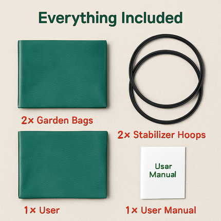 Round Garden Waste Bags - 2 Pack with Handles