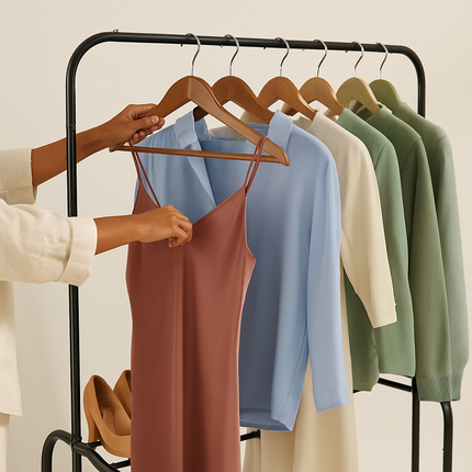 Freestanding Garment Rack for Home and Dormitory Storage