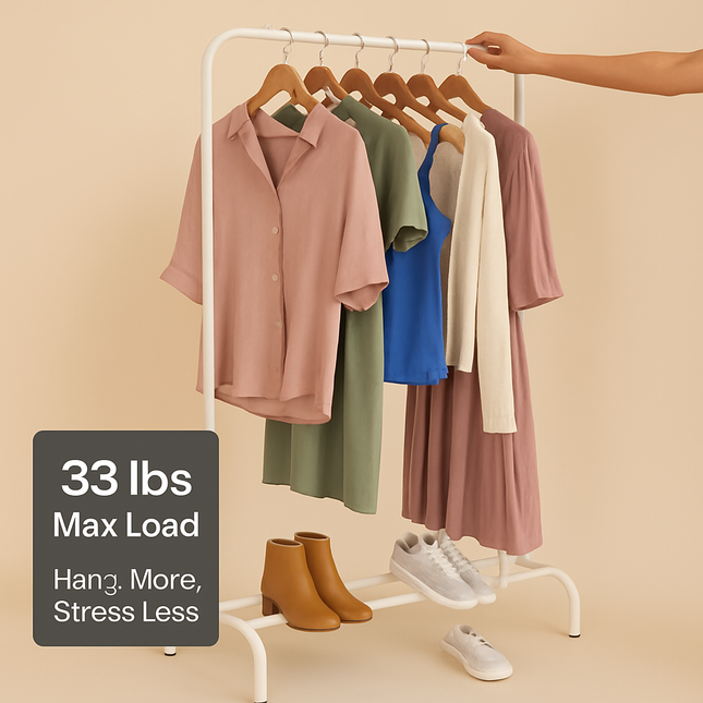 Freestanding Garment Rack for Home and Dormitory Storage